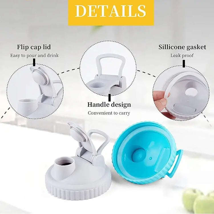 For Mason Jars Wide Mouth Flip Top Lid Airtight Leak Proof Reusable Canning Lids, Size: Diameter ...
