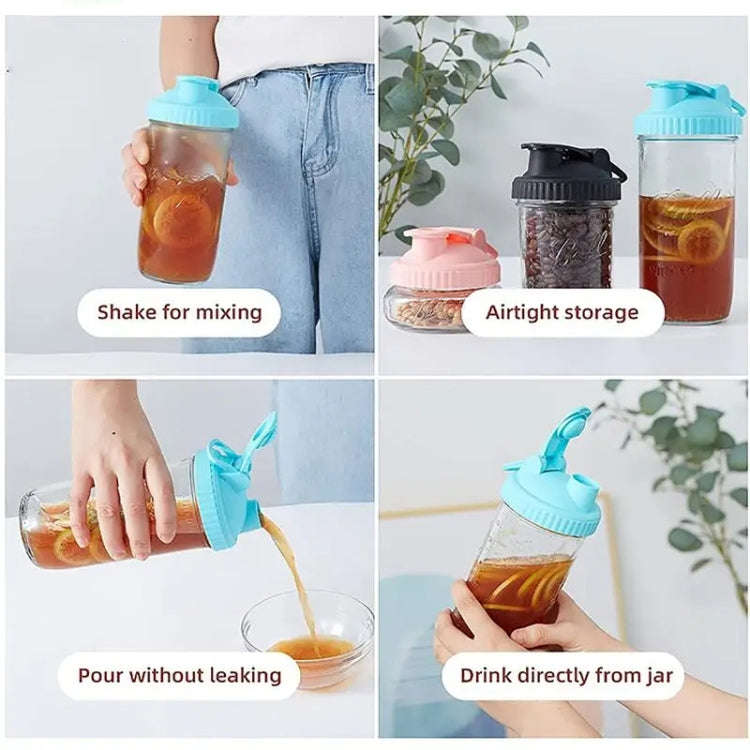 For Mason Jars Wide Mouth Flip Top Lid Airtight Leak Proof Reusable Canning Lids, Size: Diameter ...