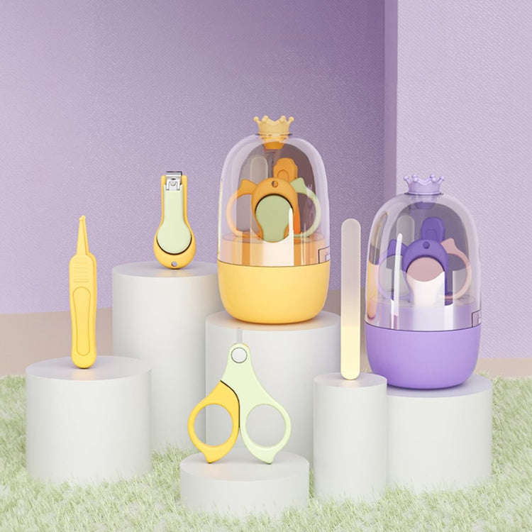 4-In-1 Infant Nails Clippers Newborn Cleaning Care Set(Purple)