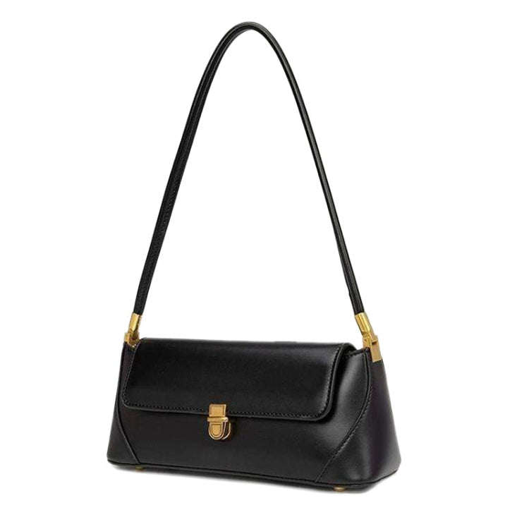 Women Vintage Baguette Armpit Bag Shoulder Handbag(Olive Black)