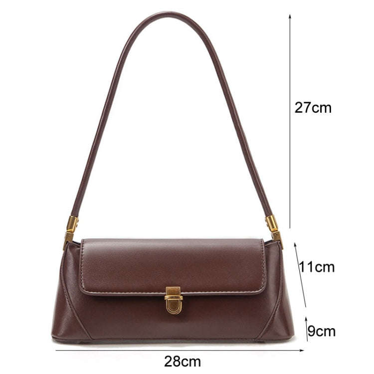 Women Vintage Baguette Armpit Bag Shoulder Handbag(White)