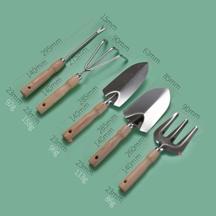 Garden Planting Shoveling Tools Thickened Wooden Handle Gardening Kit, Model: Wire Rake