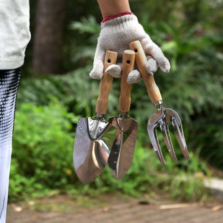 Garden Planting Shoveling Tools Thickened Wooden Handle Gardening Kit, Model: Small Shovel