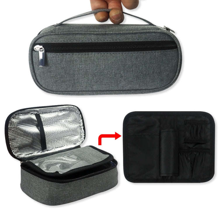 Portable Insulin Cooler Travel Package Insulin Care Bag(Grey)