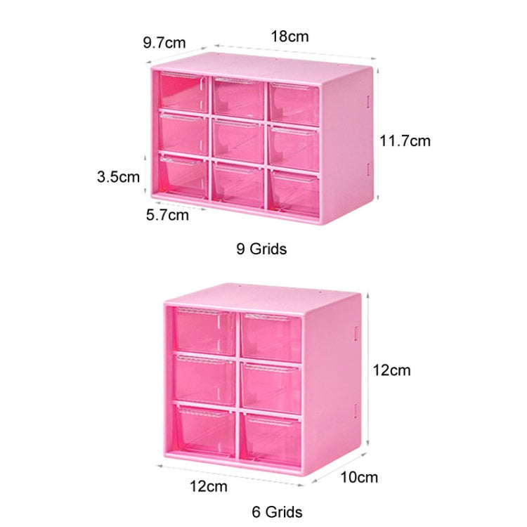 Transparent Desktop Small Objects Compartment Drawer Organizer Hair Accessories Storage Case, Col...