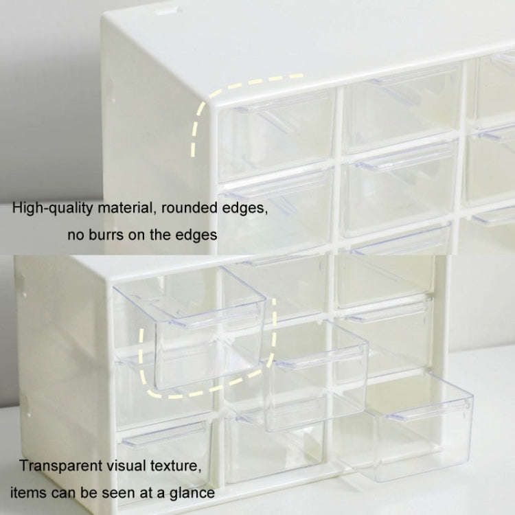 Transparent Desktop Small Objects Compartment Drawer Organizer Hair Accessories Storage Case, Col...