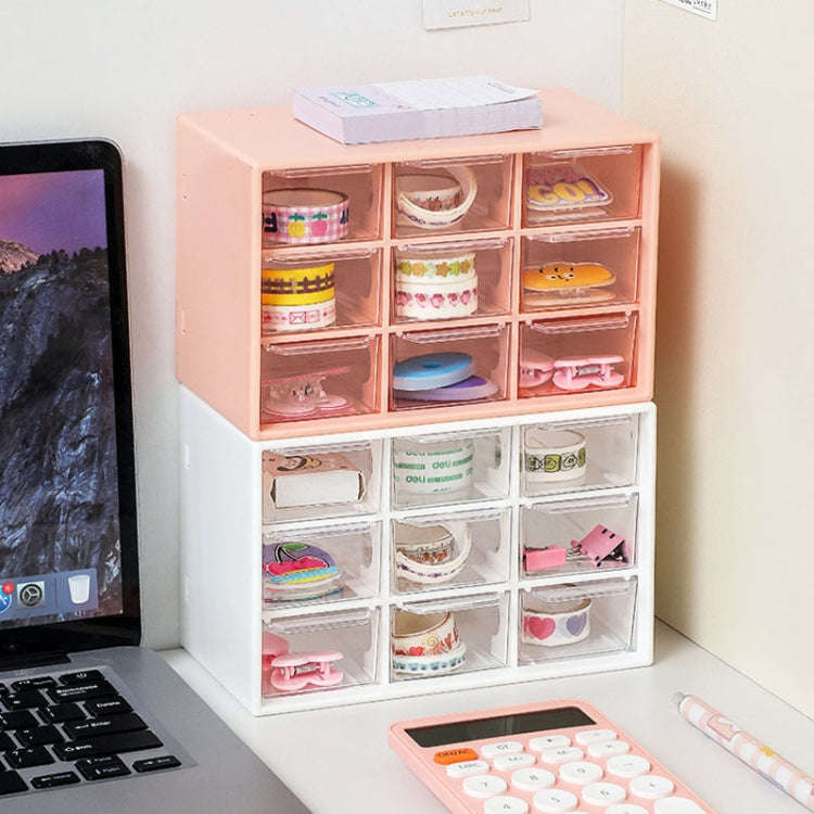 Transparent Desktop Small Objects Compartment Drawer Organizer Hair Accessories Storage Case, Col...