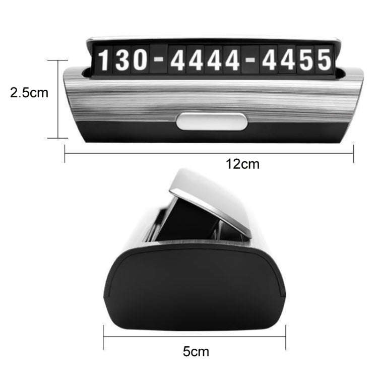 Hidden Luminous Temporary Parking Sign With Car Number, Color: Imitation Wood Grain