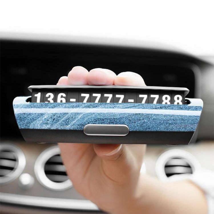 Hidden Luminous Temporary Parking Sign With Car Number, Color: Imitation Wood Grain