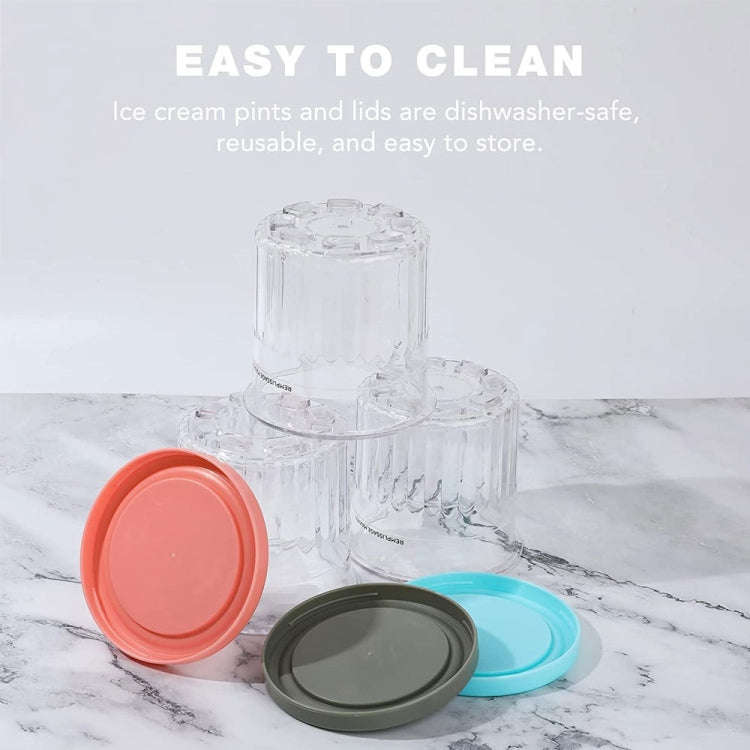 For Ninja NC299AMZ NC300s 4pcs/Set Ice Cream Storage Containers with Lids