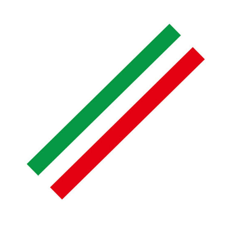 2pcs Steering Wheel Three-color Label Car Modification Film, Pattern: Italian Flag