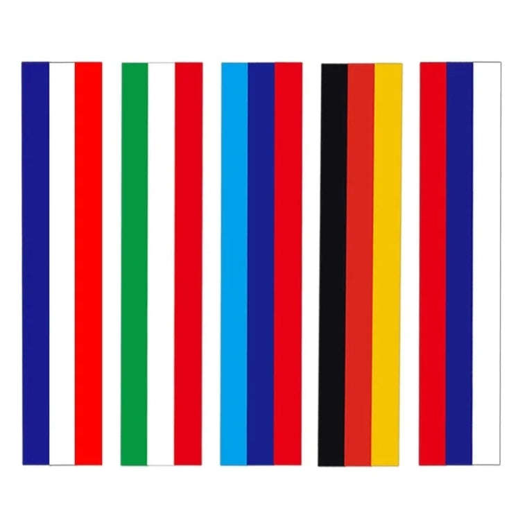 2pcs Steering Wheel Three-color Label Car Modification Film, Pattern: German Flag