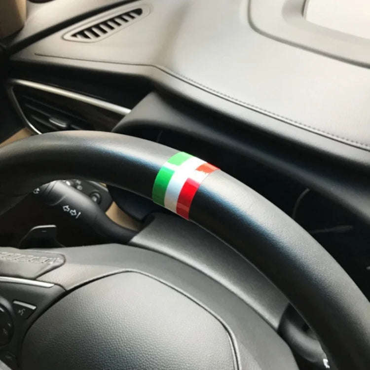 2pcs Steering Wheel Three-color Label Car Modification Film, Pattern: German Flag
