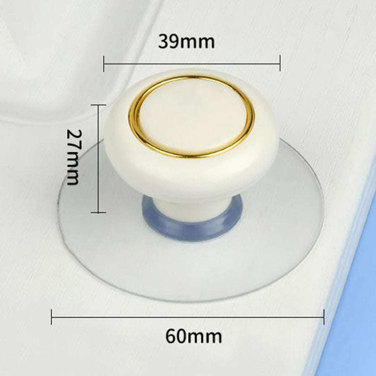 Hole-free Wardrobe Handles Drawer Glass Door Adhesive Household Round Handle, Spec: B