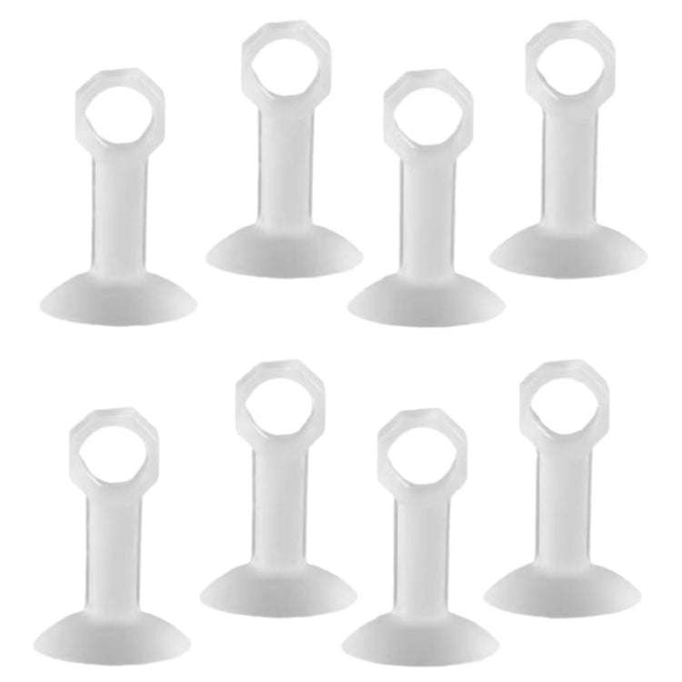8pcs Transparent Window Door Handle Anti-collision Silicone Protective Cover
