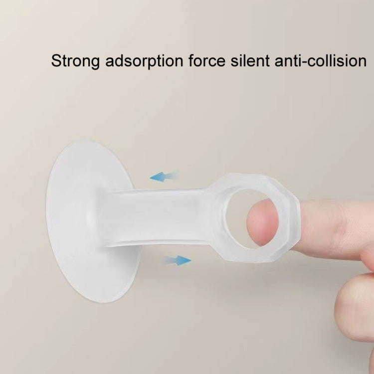 8pcs Transparent Window Door Handle Anti-collision Silicone Protective Cover