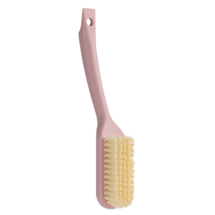 Household Long Handle Shoe Brush Hangable Multi-functional Soft Bristle Cleaning Brush(Pink)