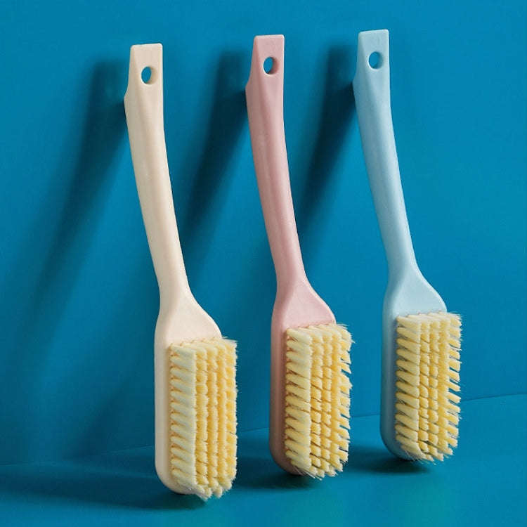 Household Long Handle Shoe Brush Hangable Multi-functional Soft Bristle Cleaning Brush(Blue)