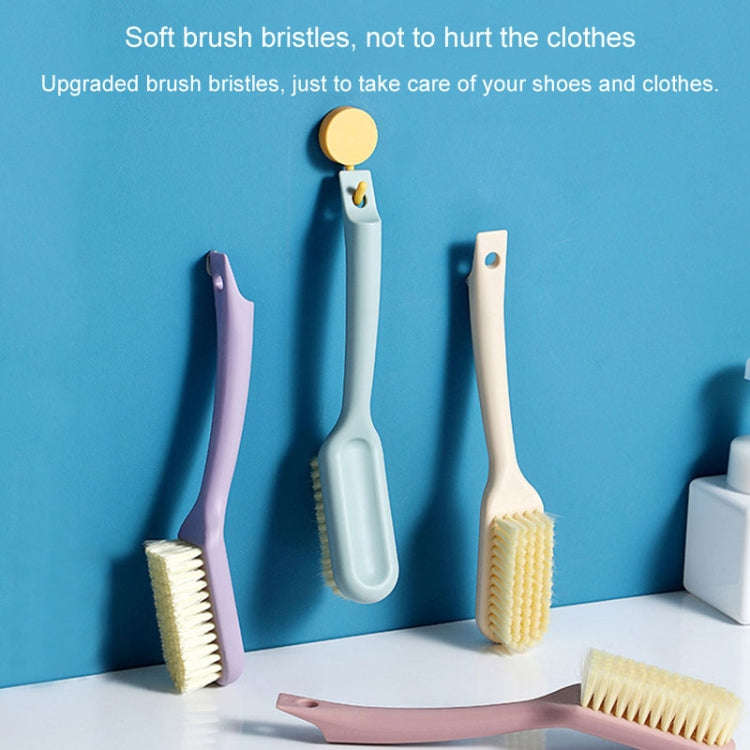 Household Long Handle Shoe Brush Hangable Multi-functional Soft Bristle Cleaning Brush(Blue)