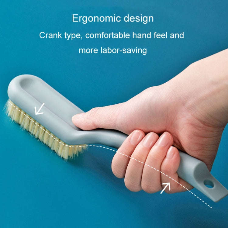 Household Long Handle Shoe Brush Hangable Multi-functional Soft Bristle Cleaning Brush(Blue)