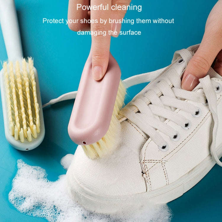Household Long Handle Shoe Brush Hangable Multi-functional Soft Bristle Cleaning Brush(Blue)