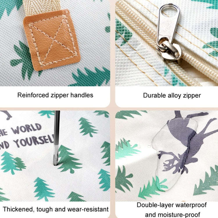 Clothes Quilt Storage Bag Large Capacity Waterproof Moistureproof Moving Luggage Bag, Style: 120L...