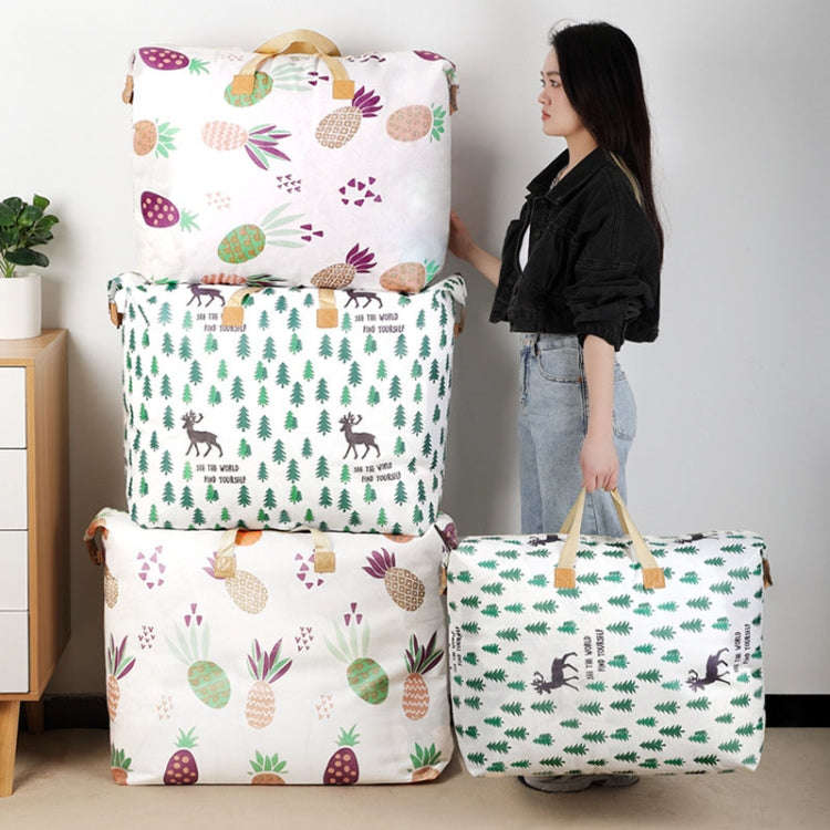 Clothes Quilt Storage Bag Large Capacity Waterproof Moistureproof Moving Luggage Bag, Style: 120L...