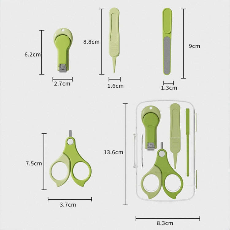 4-in-1 Baby Nail Clipper Set Travel Portable Baby Care Kit(Blue)