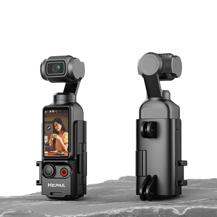 For DJI Osmo Pocket 3 HEPAIL Extended Adapter Protective Bezel Extension Handle Cold Shoe Adapter...