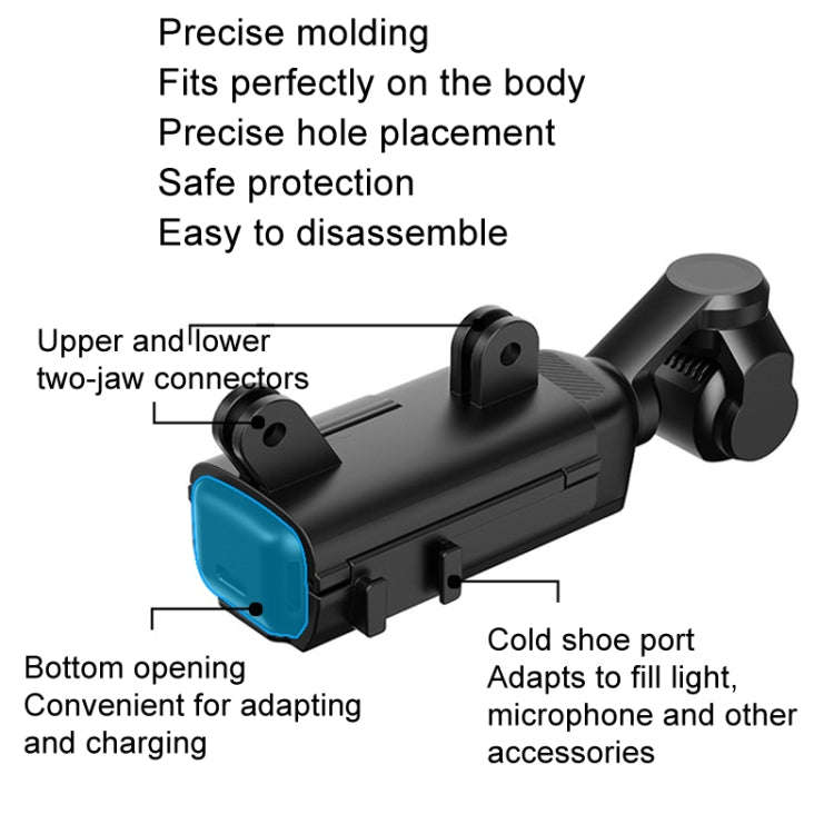 For DJI Osmo Pocket 3 HEPAIL Extended Adapter Protective Bezel Extension Handle Cold Shoe Adapter...