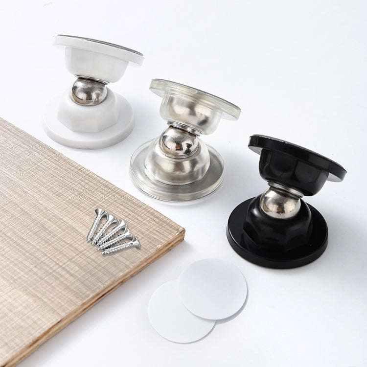 No Punching Silicone Household Strong Magnetic Silent Anti-collision Door Stopper(White)