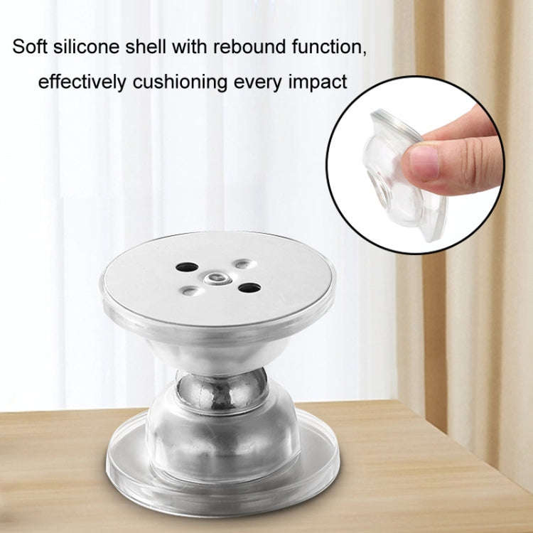 No Punching Silicone Household Strong Magnetic Silent Anti-collision Door Stopper(White)