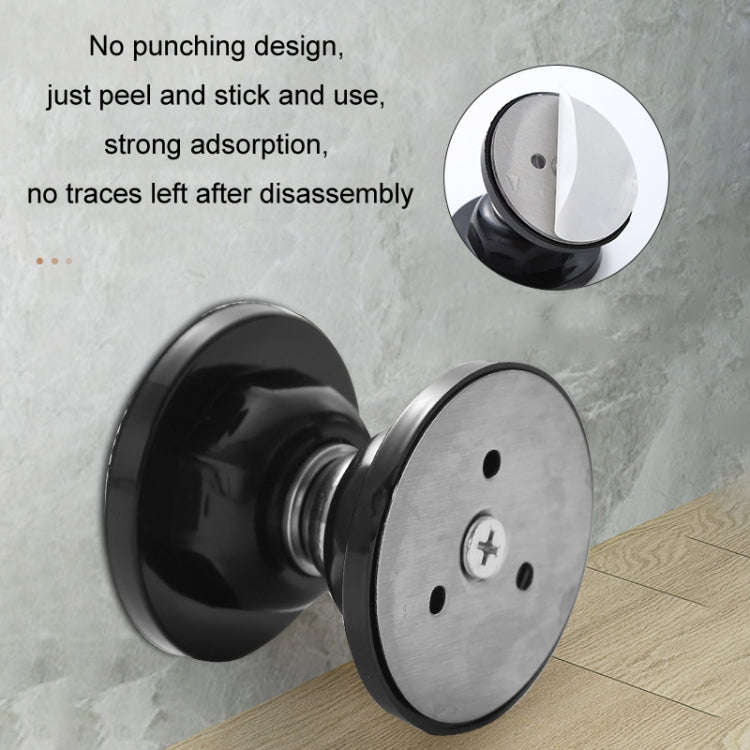 No Punching Silicone Household Strong Magnetic Silent Anti-collision Door Stopper(White)
