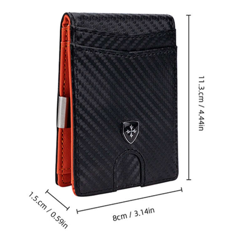Baellerry RFID Anti-Theft Multi-Card Slot Contrasting Color Wallet Card Holder(Black)