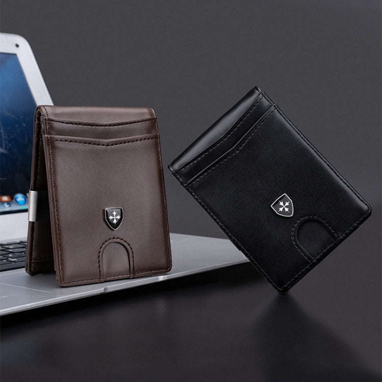 Baellerry RFID Anti-Theft Multi-Card Slot Contrasting Color Wallet Card Holder(Black)