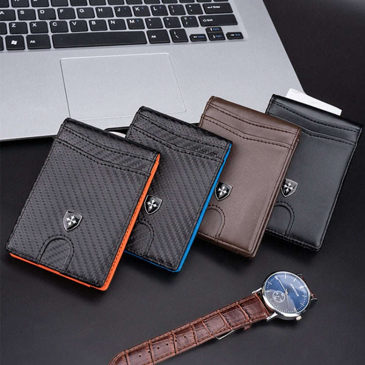 Baellerry RFID Anti-Theft Multi-Card Slot Contrasting Color Wallet Card Holder(Black)