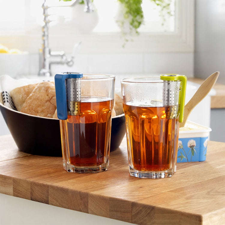 Household Stainless Steel Tea Strainer Simple And Portable Tea Filter(Blue)