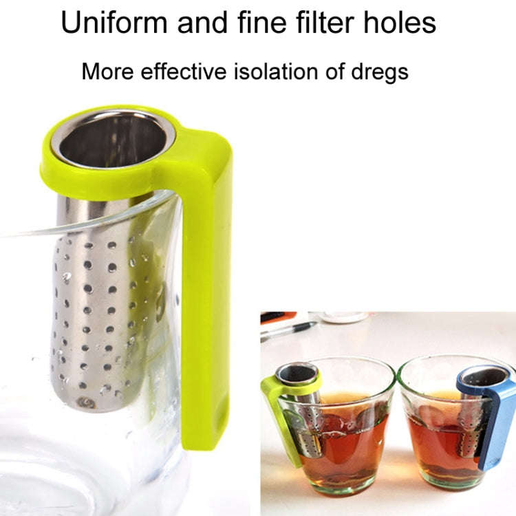 Household Stainless Steel Tea Strainer Simple And Portable Tea Filter(Blue)