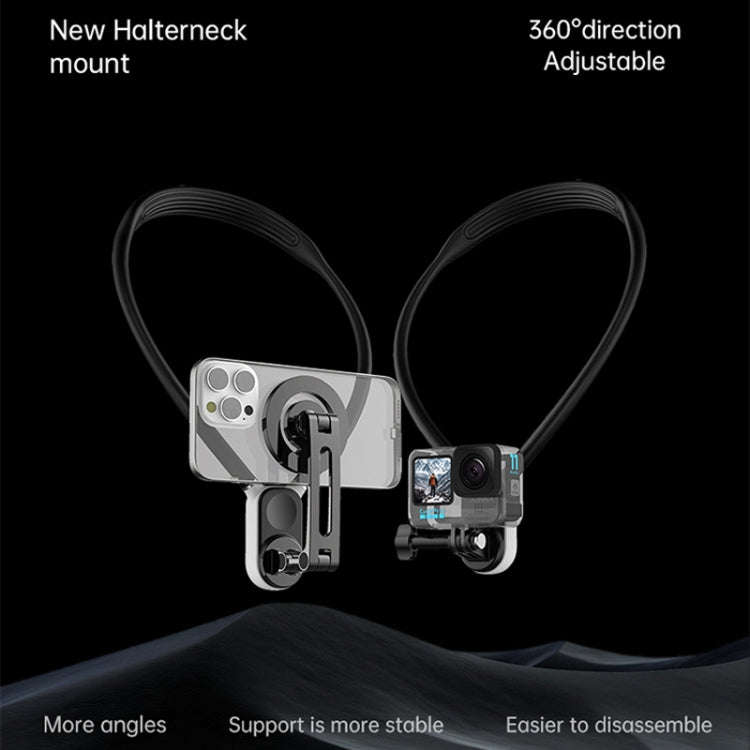 Magnetic Hanging Neck Holder For Mobile Phones/Action Cameras(Glacier Blue)