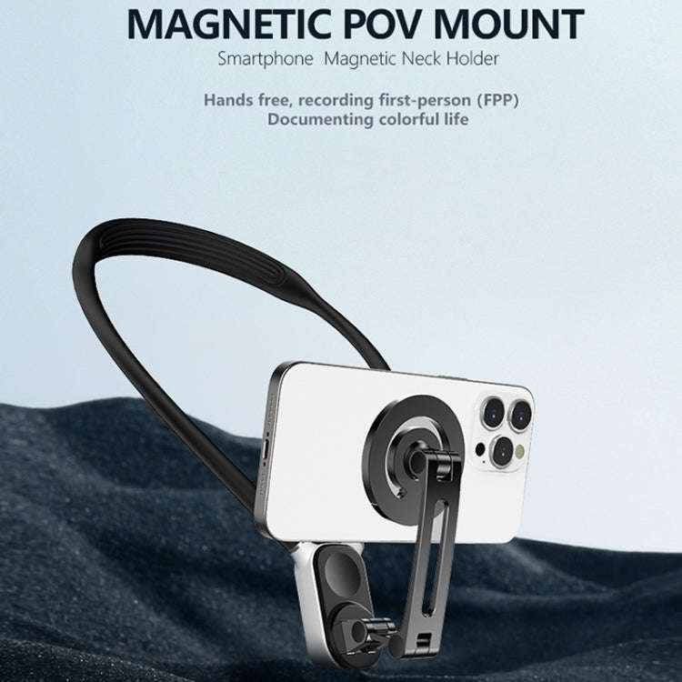 Magnetic Hanging Neck Holder For Mobile Phones/Action Cameras(Glacier Blue)