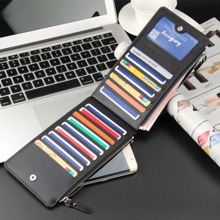 Baellerry CA013 Casual Multi-card Slot Long Wallet Multifunctional Ultra-thin Card Holder(Black)
