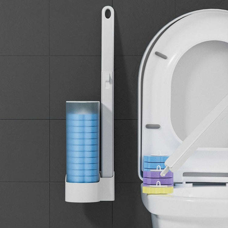 With 6pcs Lemon Scent Brush Heads Disposable Toilet Brush Dissolving Replacement Brush Toilet Cle...