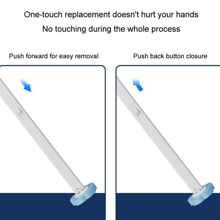 With 6pcs Lavender Scent Brush Heads Disposable Toilet Brush Dissolving Replacement Brush Toilet ...