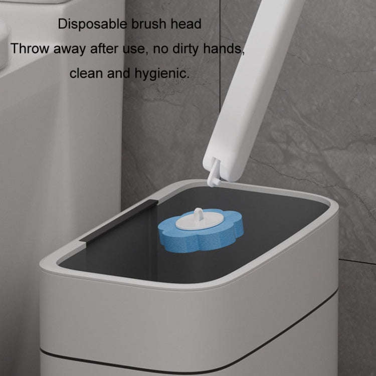 With 6pcs Lemon Scent Brush Heads Disposable Toilet Brush Dissolving Replacement Brush Toilet Cle...