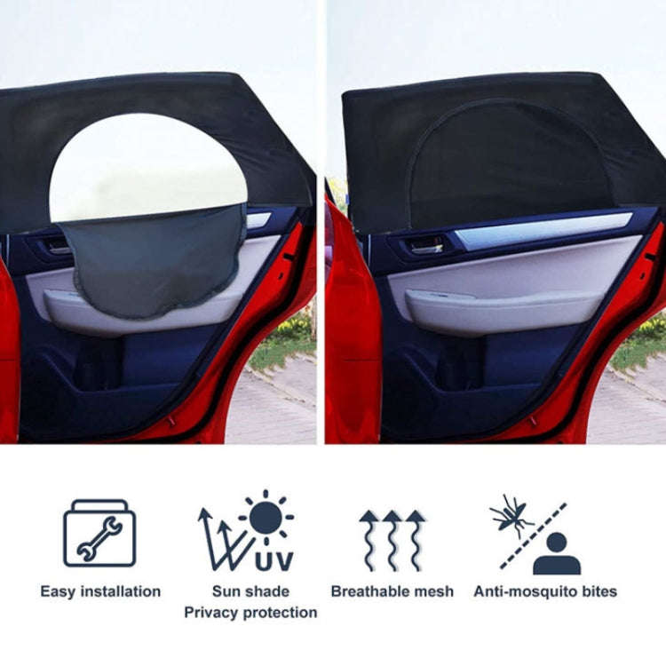 Car Sun Protection Anti-mosquito Window Zipper Sunshade(Front Window (Main+Auxiliary))