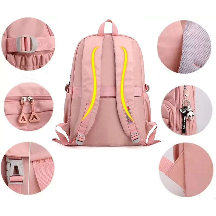 JLD  School Bag College Backpack Anti Theft Travel Bags for Teens Girls Students(Soft Pink)