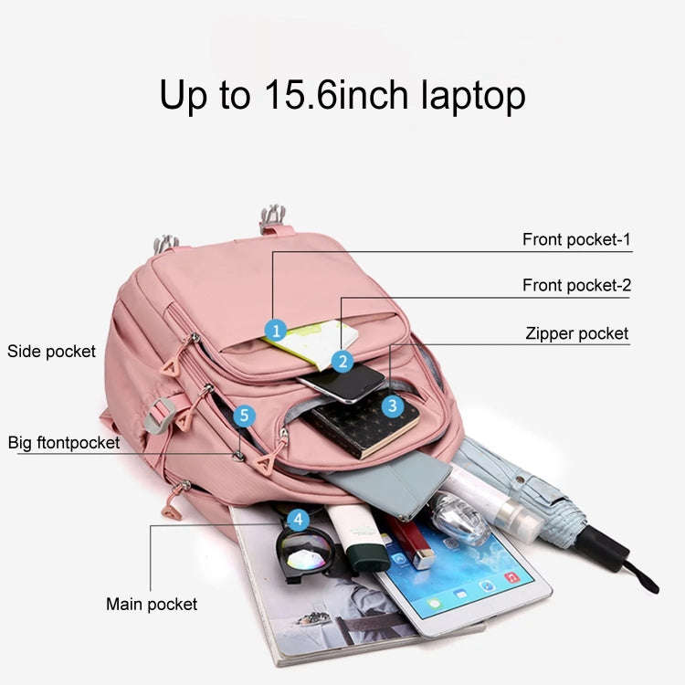 JLD  School Bag College Backpack Anti Theft Travel Bags for Teens Girls Students(Green)