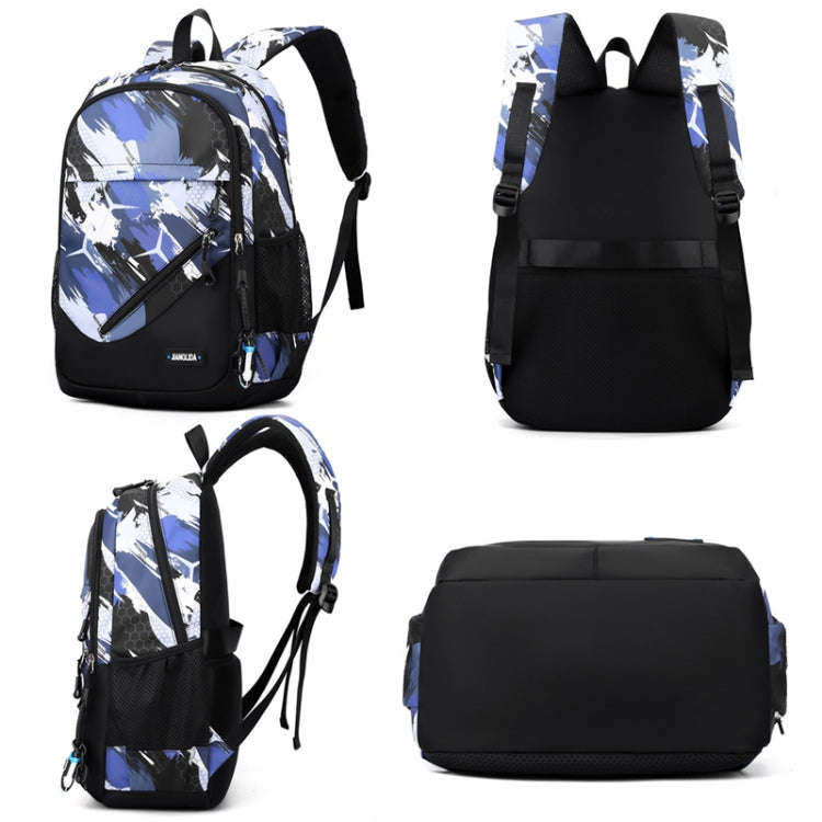 2 In 1 Men Backpack Lightweight Outdoor Daypack Boys Bookbag With Chest Bag, Spec: Green Football