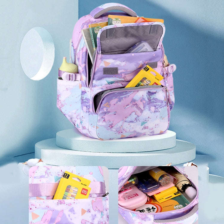 3 In 1 Kids School Backpack Small Student Book Bag with Lunch Bag  Pencil Case(Purple)
