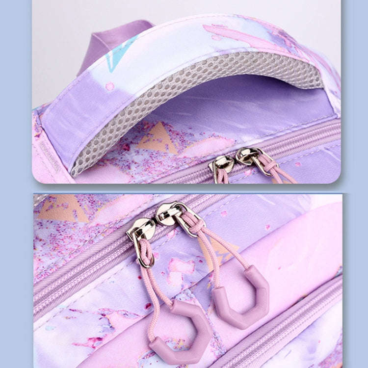 3 In 1 Kids School Backpack Small Student Book Bag with Lunch Bag  Pencil Case(Purple)
